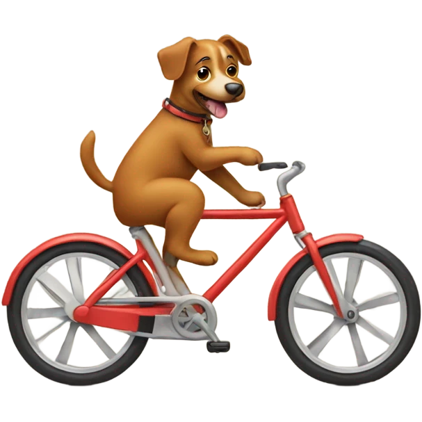 Dog riding bike emoji