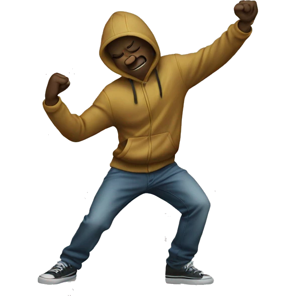 a person dabbing  emoji