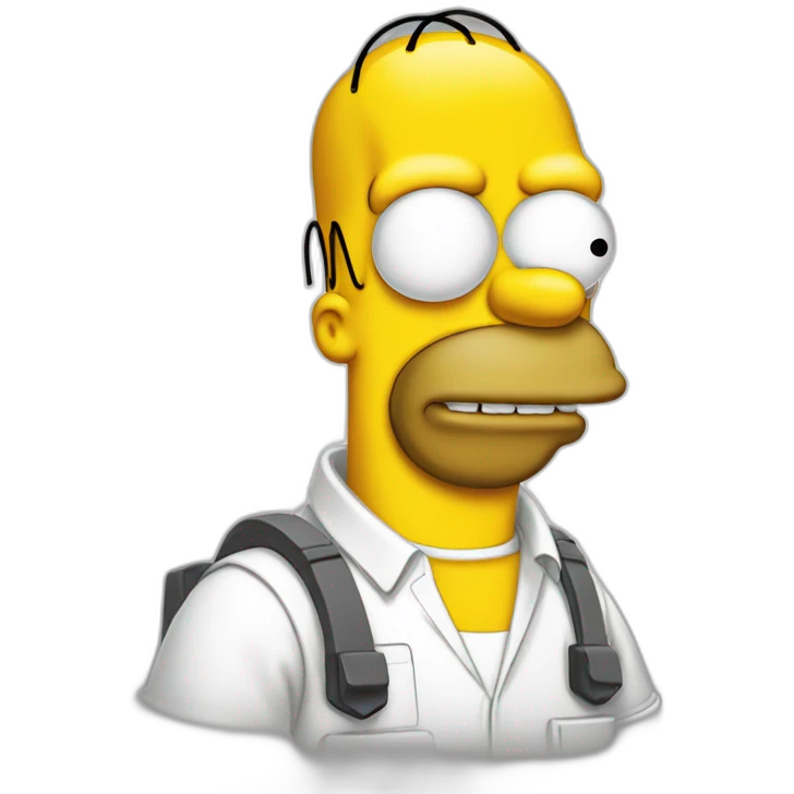 homer simpson wearing an anti nuclear suit emoji