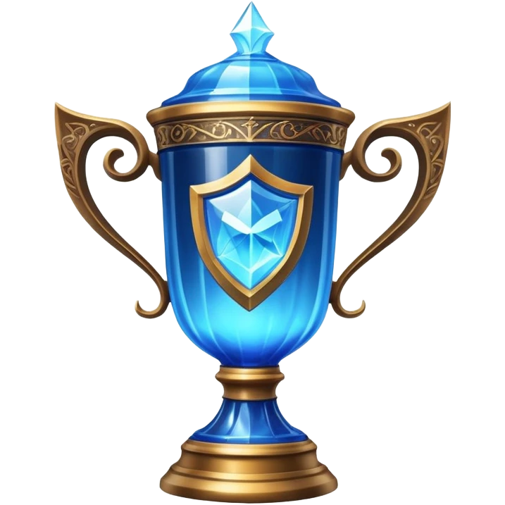 Harry Potter Triwizard Cup trophy blue glowing magical emoji