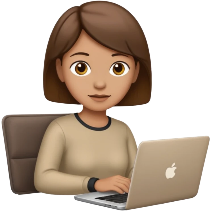middle aged person working on laptop emoji