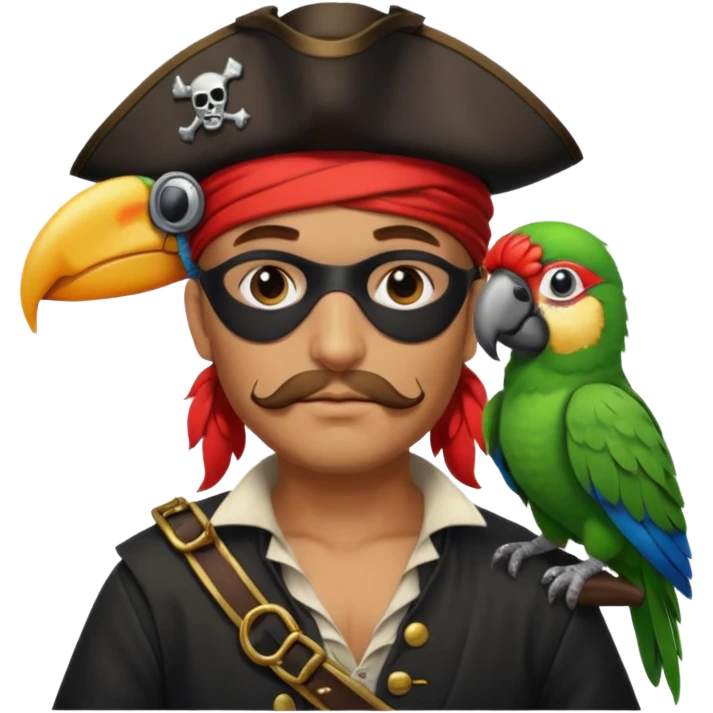 pirate and parrot emoji