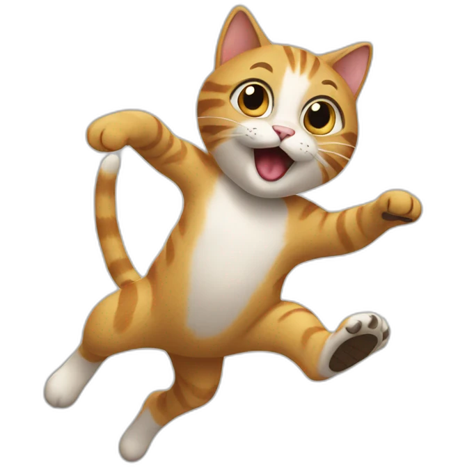 Cat jumping emoji