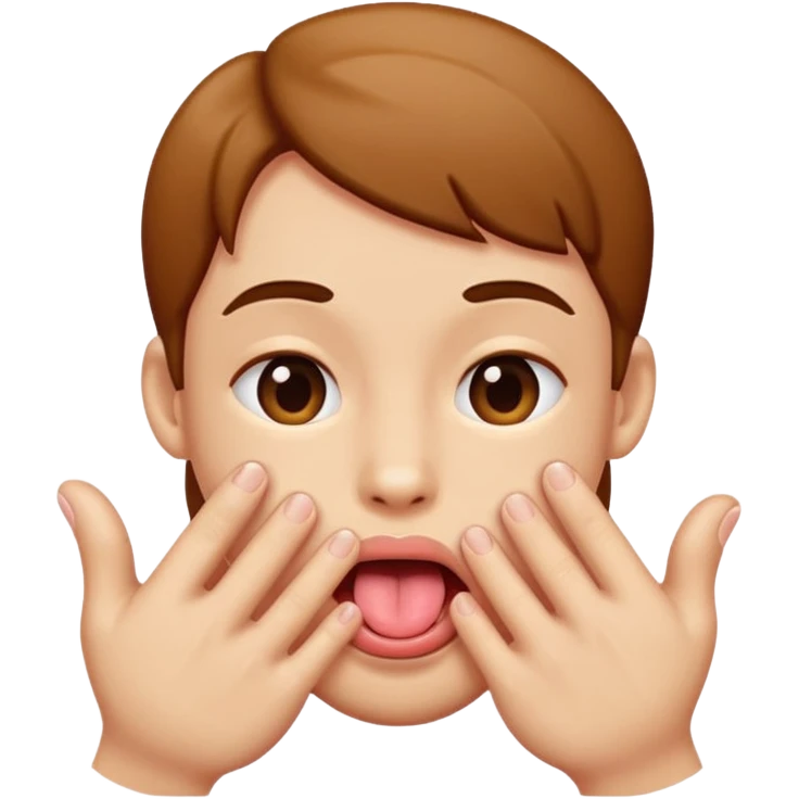 Tongue out rubbing hands together  emoji