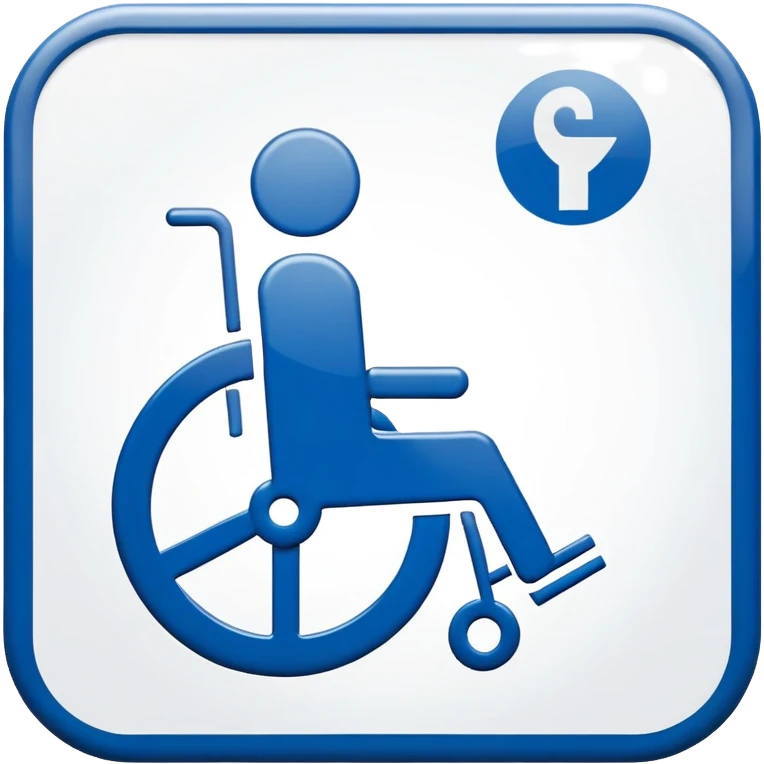 disabled access sign with interdiction mark emoji
