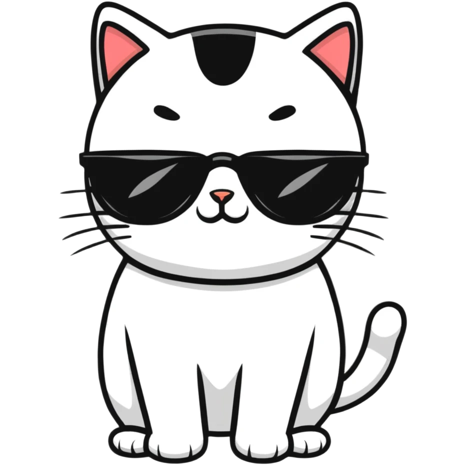 Cat with sunglasses emoji