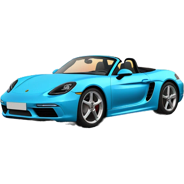 Porsche 718 boxster convertible Miami blue emoji
