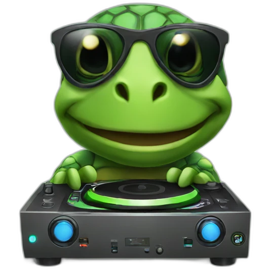 dj turtle emoji