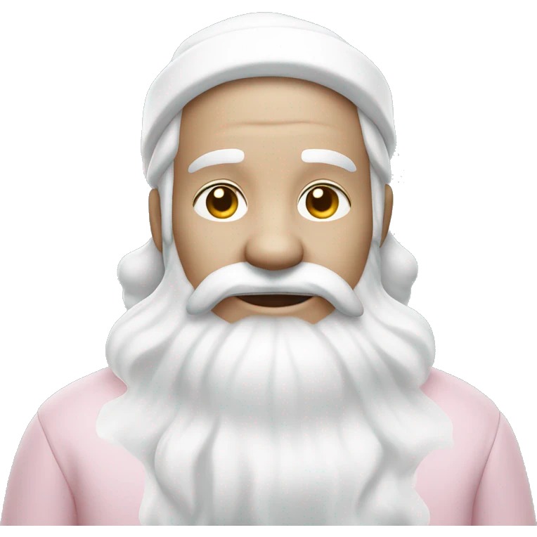 Pastel pink white Santa  emoji