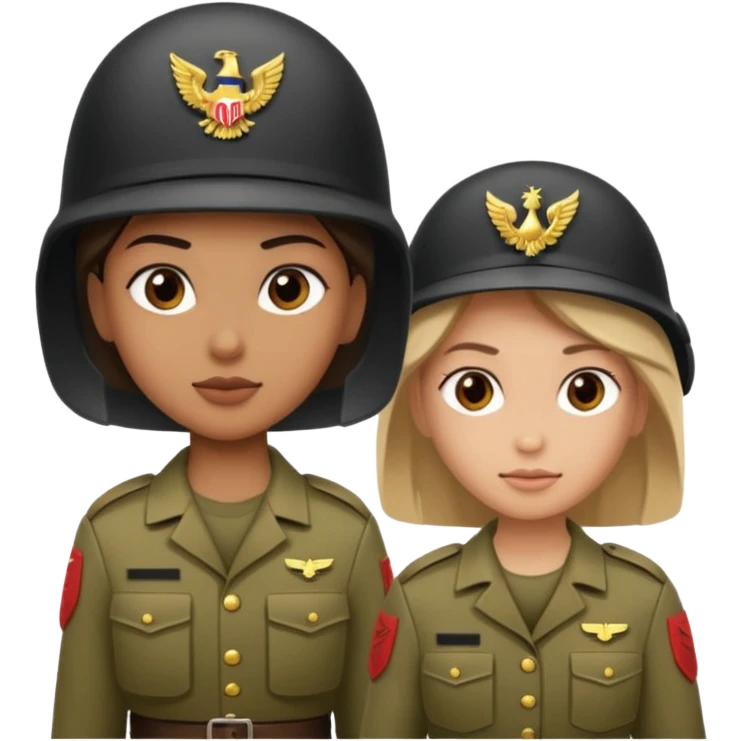 Warzone soldier and 1 girl soldier  emoji
