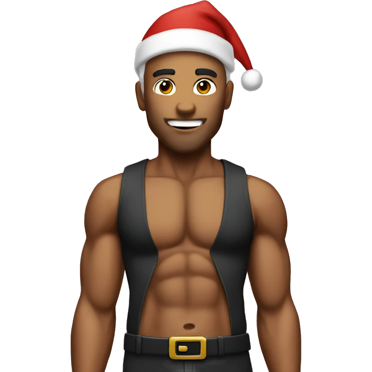 Santa Claus with abs  emoji