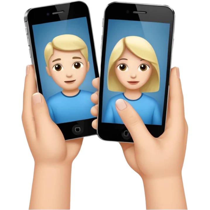 hands holding a cell phone emoji