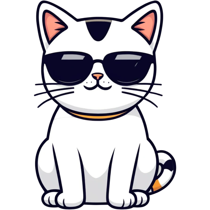 Cat with sunglasses emoji