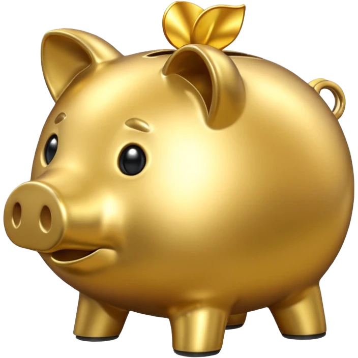 golden piggy bank emoji