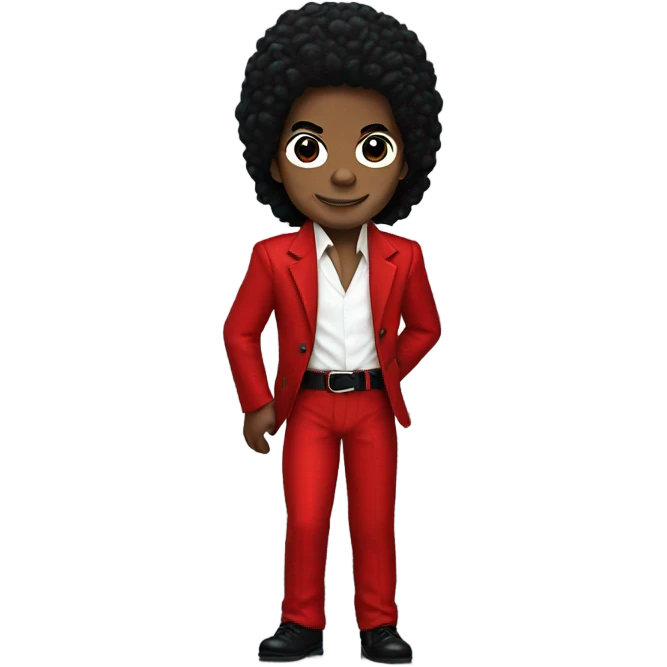 Michael Jackson in red Thriller suit   emoji