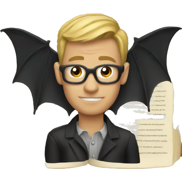 bat writer book emoji
