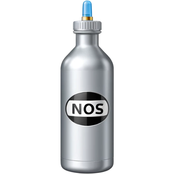 bombona de inyeccion de nitro con un cartelito que ponga NOS emoji
