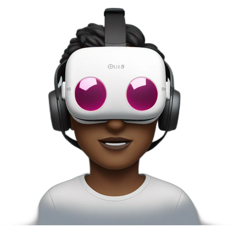 Oculus quest 2, front view, no human emoji