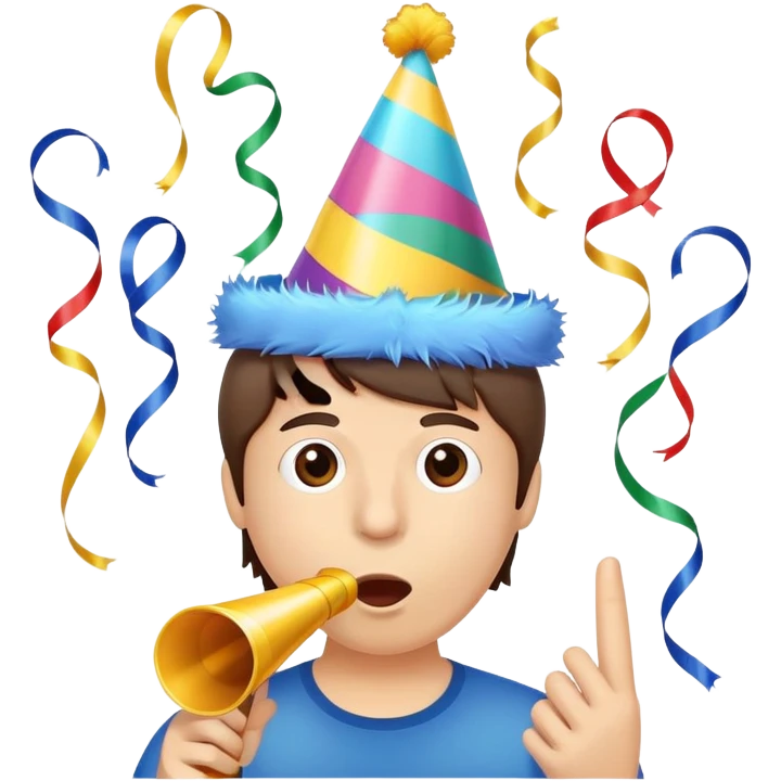celebration party horn streamer emoji
