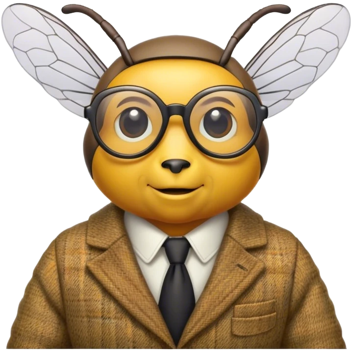 bee with professor  emoji