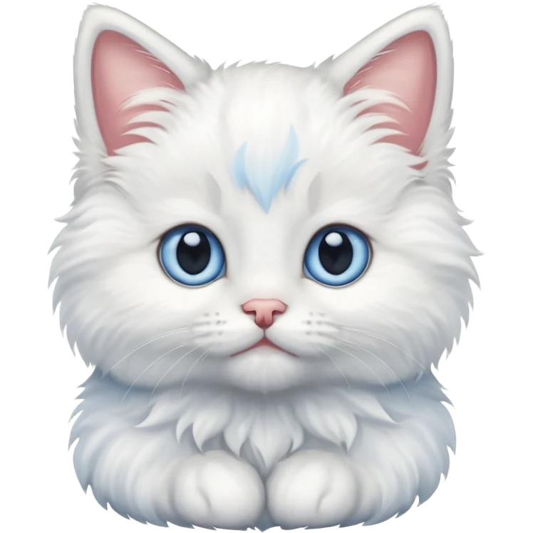 a sitting fluffy kitten  emoji
