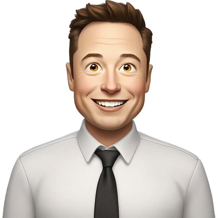 Elon Musk sarcatic smile emoji