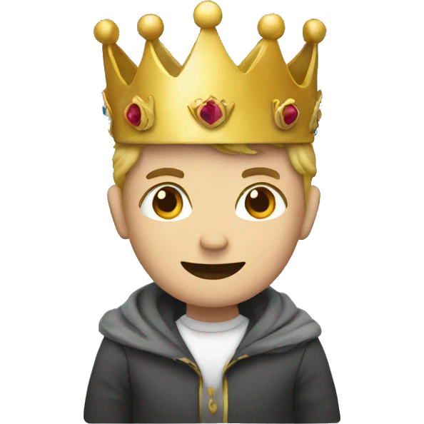 person holding a crown emoji