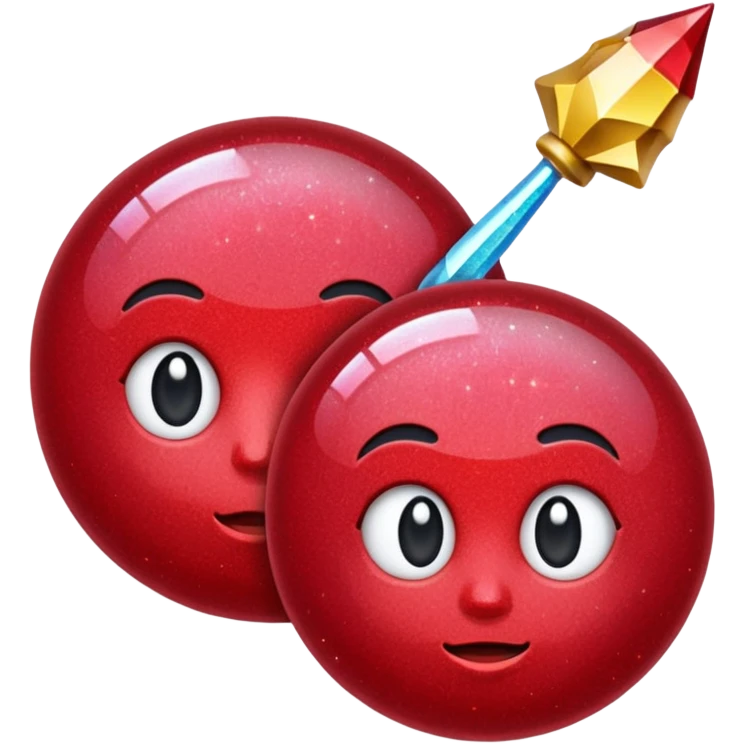 Glitter Raio vermelho emoji