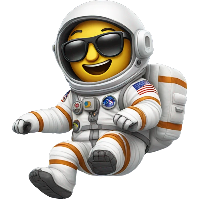 astronaut wearing sunglasses whilst riding a unicor emoji