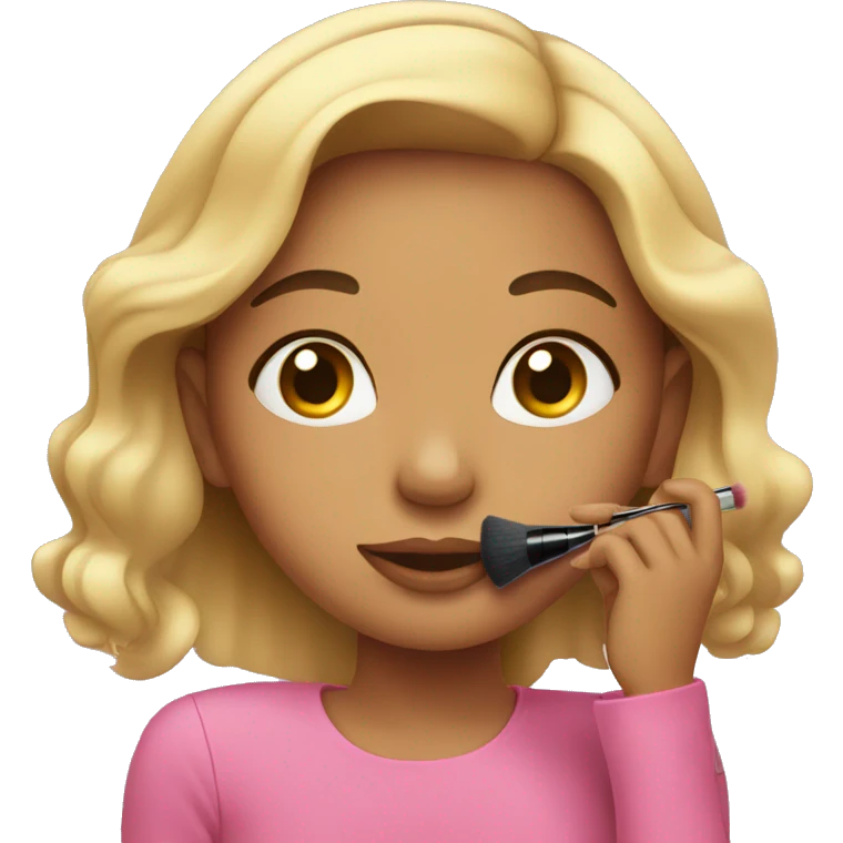 Girl putting on makeup emoji