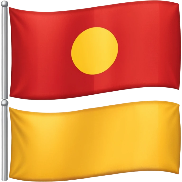 a flat flag that is split down the middle of half the polish flag and half the macedonian flag emoji