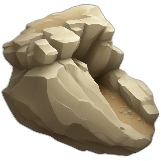 Fossil rock emoji