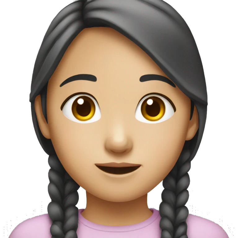 A  young  Asian  girl. emoji