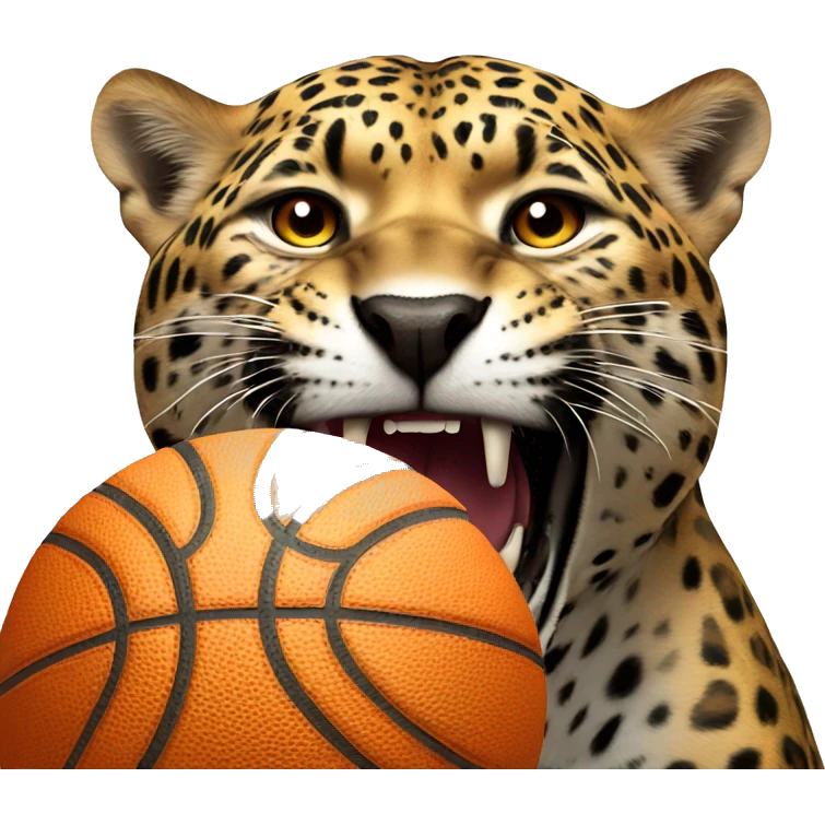 Jaguar with basketball  emoji