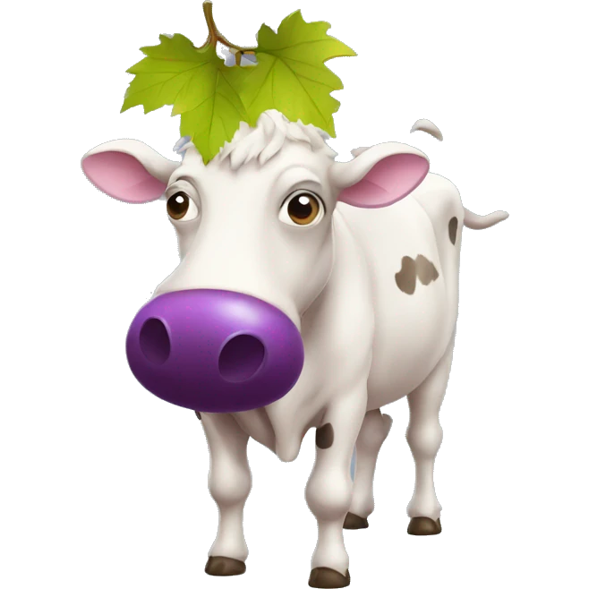 Grapes cow emoji