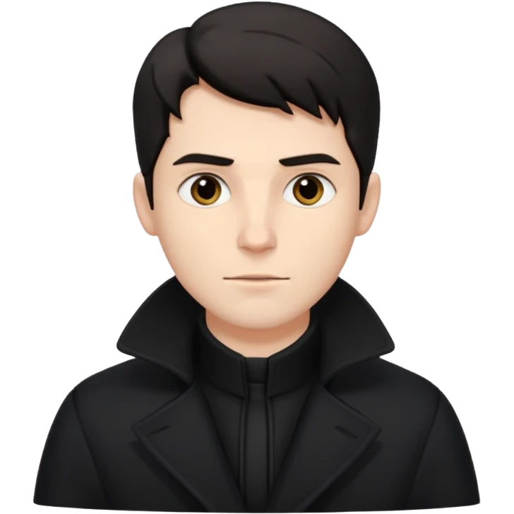 whiteman in blackcoat emoji