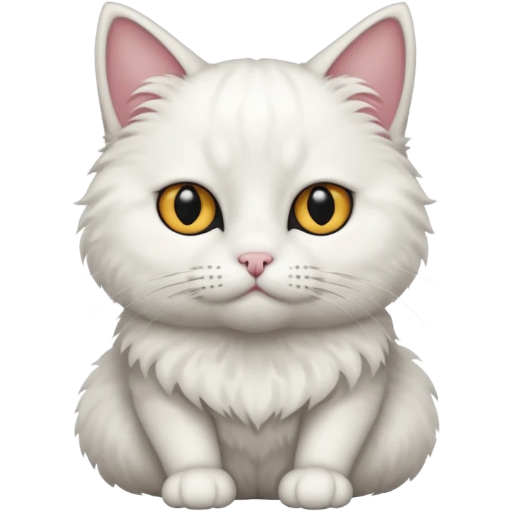 white cat black eyes emoji