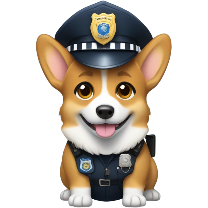 Corgi as police officer emoji