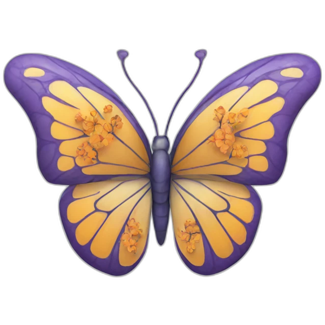 Butterfly composed of brains emoji