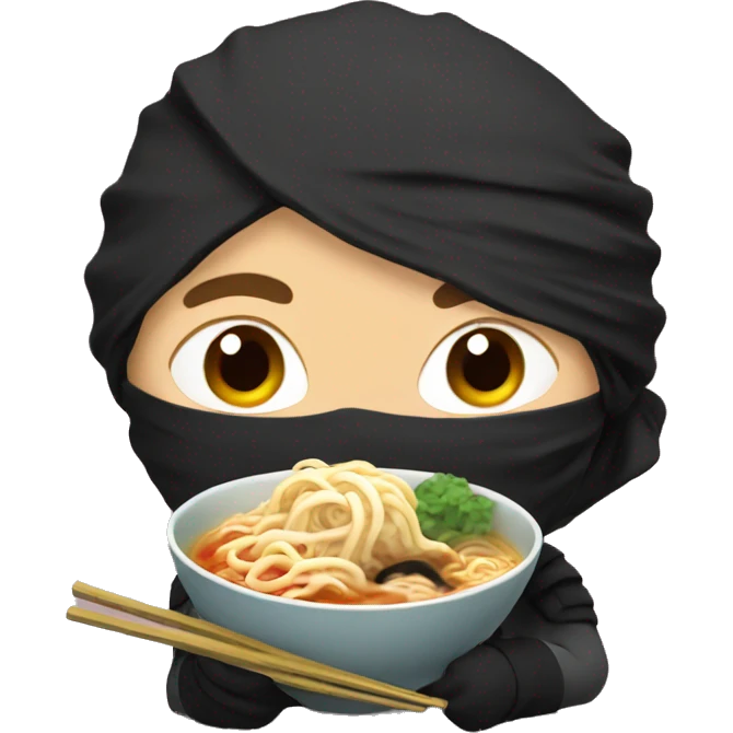 ninja eating ramen emoji