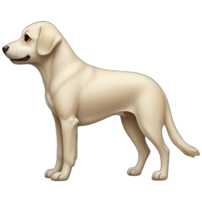 dolichocephalic dog in profile emoji