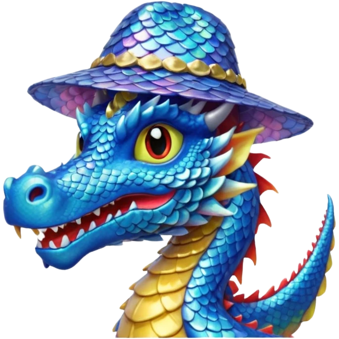 blue dragon with a hat emoji