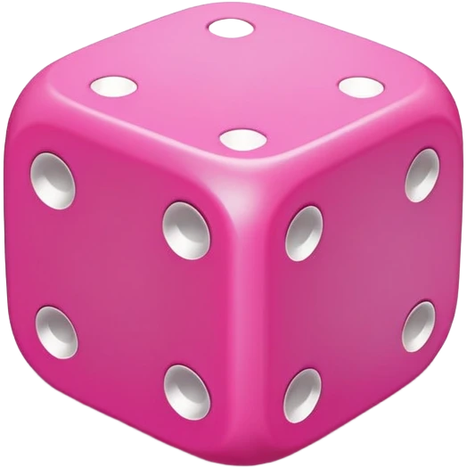 Pink dice emoji