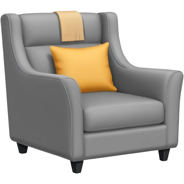 modern armchair in corner of hotel room (showing isometric corner of room) emoji