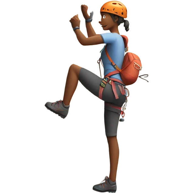 rock climber girl emoji