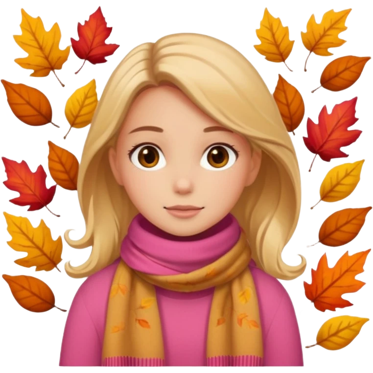 pink and brown autumn winter girly love  emoji