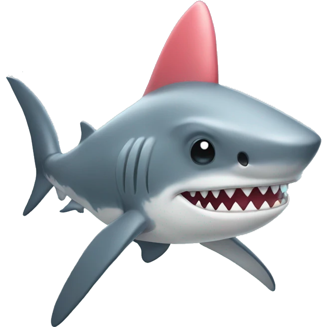 Shark wearing a tutu emoji