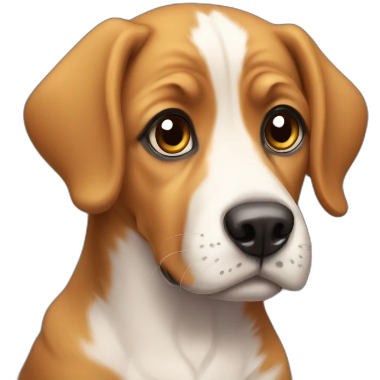 Dog with puppy eyes emoji