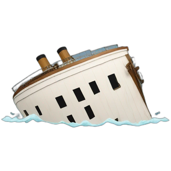 sinking titanic emoji