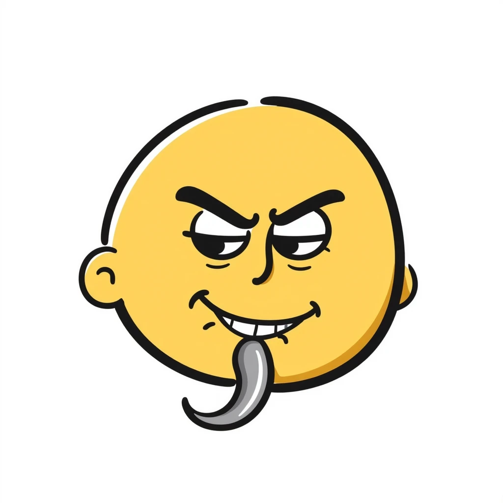 smug and greedy yellow emoji with a thin gray beard emoji